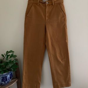 Everlane Straight Leg Crop Golden Brown Sz 6
